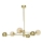Jupiter 1963 - Chandelier on a pole MOKA 3xGU10/10W/230V + 3xG9/10W/230V gold/beige