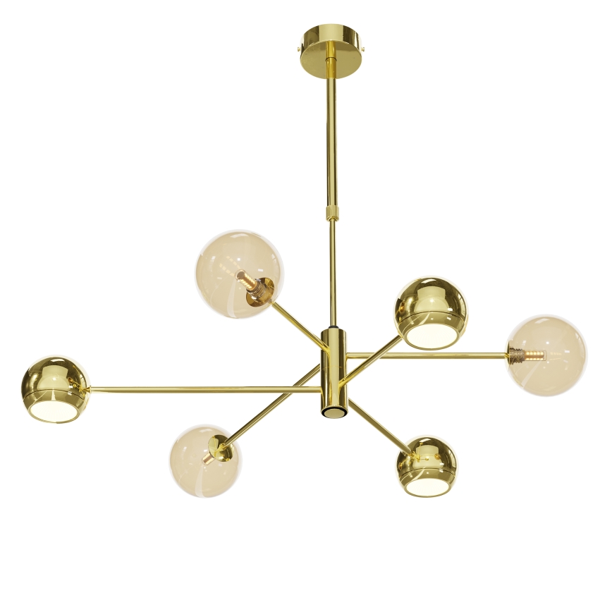 Jupiter 1963 - Chandelier on a pole MOKA 3xGU10/10W/230V + 3xG9/10W/230V gold/beige