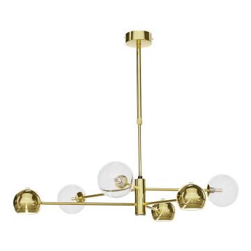 Jupiter 1964 - Chandelier on a pole MOKA 3xGU10/10W/230V + 3xG9/10W/230V gold/clear