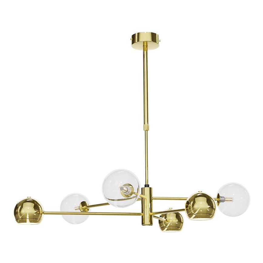 Jupiter 1964 - Chandelier on a pole MOKA 3xGU10/10W/230V + 3xG9/10W/230V gold/clear