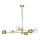 Jupiter 1964 - Chandelier on a pole MOKA 3xGU10/10W/230V + 3xG9/10W/230V gold/clear