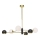 Jupiter 1965 - Chandelier on a pole MOKA 3xGU10/10W/230V + 3xG9/10W/230V gold/black/white