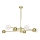 Jupiter 1968 - Chandelier on a pole MOKA 4xGU10/10W/230V + 4xG9/10W/230V gold/white