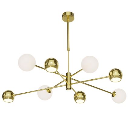 Jupiter 1968 - Chandelier on a pole MOKA 4xGU10/10W/230V + 4xG9/10W/230V gold/white