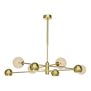 Jupiter 1969 - Chandelier on a pole MOKA 4xGU10/10W/230V + 4xG9/10W/230V gold/beige