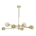 Jupiter 1969 - Chandelier on a pole MOKA 4xGU10/10W/230V + 4xG9/10W/230V gold/beige