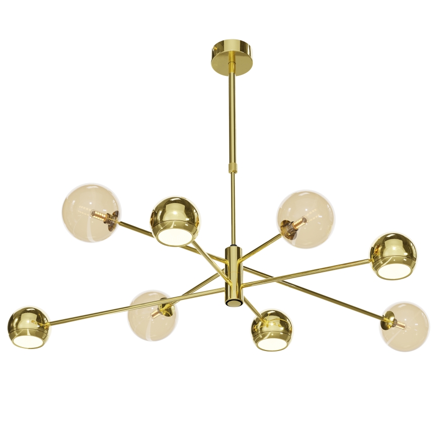 Jupiter 1969 - Chandelier on a pole MOKA 4xGU10/10W/230V + 4xG9/10W/230V gold/beige