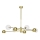 Jupiter 1970 - Chandelier on a pole MOKA 4xGU10/10W/230V + 4xG9/10W/230V gold/clear