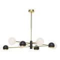Jupiter 1971 - Chandelier on a pole MOKA 4xGU10/10W/230V + 4xG9/10W/230V gold/black/white