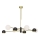 Jupiter 1971 - Chandelier on a pole MOKA 4xGU10/10W/230V + 4xG9/10W/230V gold/black/white
