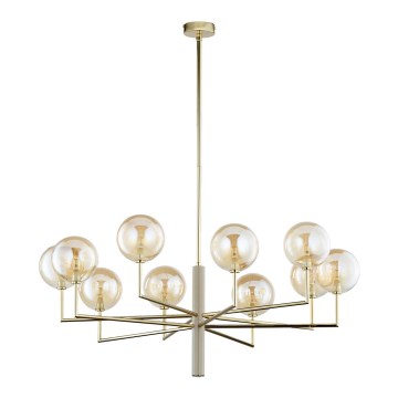Jupiter 1977 - Chandelier on a pole FEME 10xG9/10W/230V gold/beige
