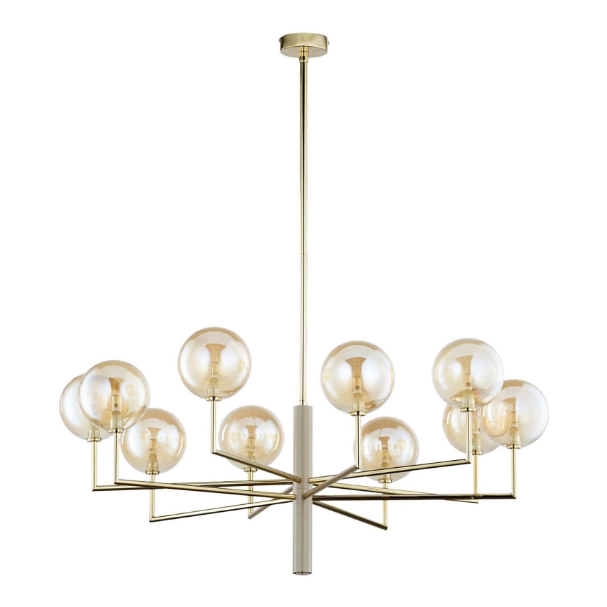 Jupiter 1977 - Chandelier on a pole FEME 10xG9/10W/230V gold/beige