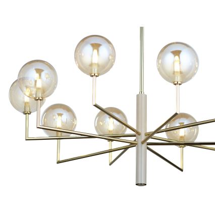 Jupiter 1977 - Chandelier on a pole FEME 10xG9/10W/230V gold/beige