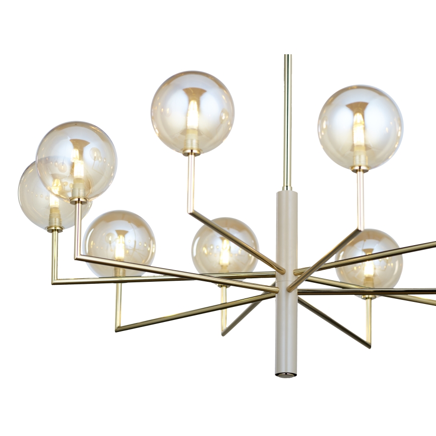 Jupiter 1977 - Chandelier on a pole FEME 10xG9/10W/230V gold/beige