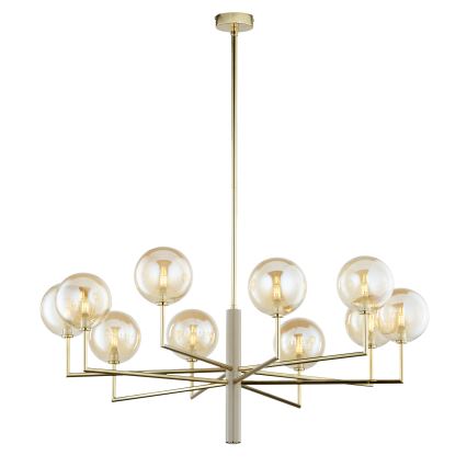 Jupiter 1977 - Chandelier on a pole FEME 10xG9/10W/230V gold/beige