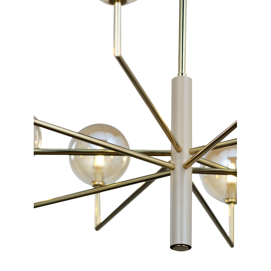 Jupiter 1977 - Chandelier on a pole FEME 10xG9/10W/230V gold/beige