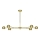 Jupiter 1978 - Chandelier on a pole TIANA 6xGU10/10W/230V gold