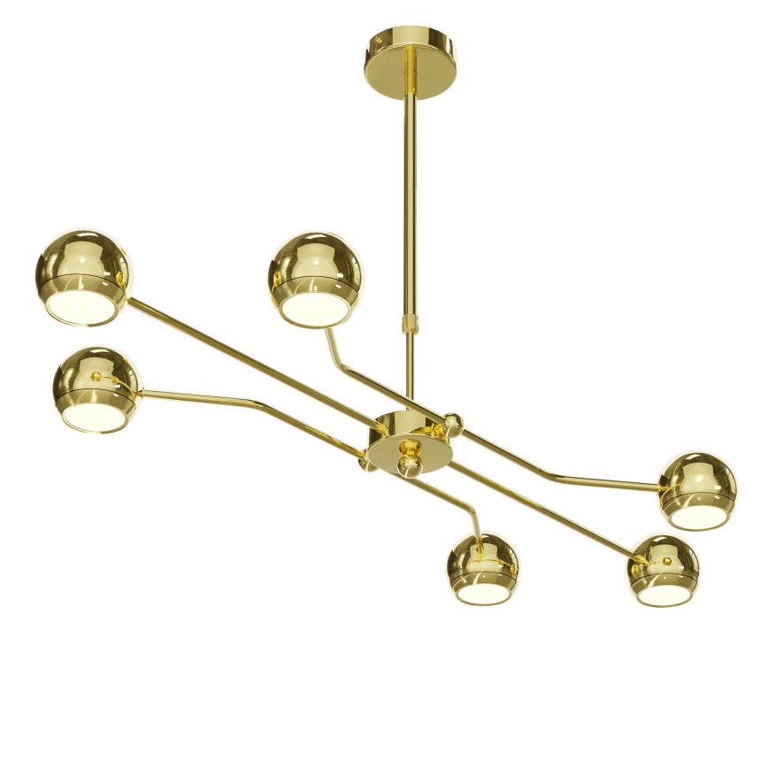 Jupiter 1978 - Chandelier on a pole TIANA 6xGU10/10W/230V gold