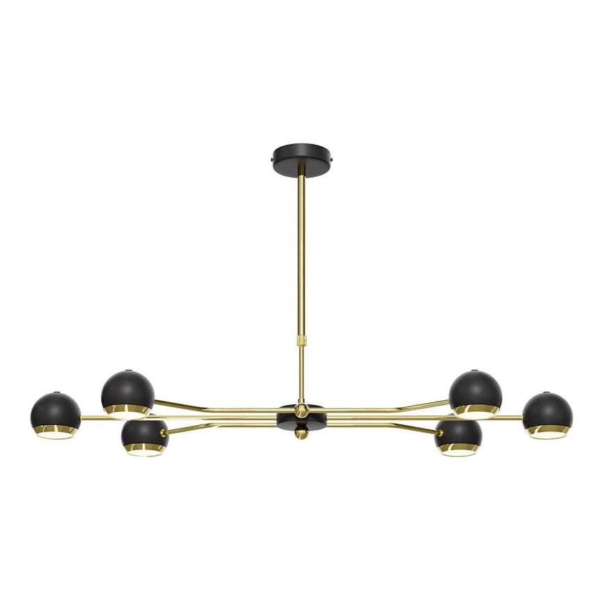 Jupiter 1979 - Chandelier on a pole TIANA 6xGU10/10W/230V black/gold