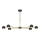 Jupiter 1979 - Chandelier on a pole TIANA 6xGU10/10W/230V black/gold