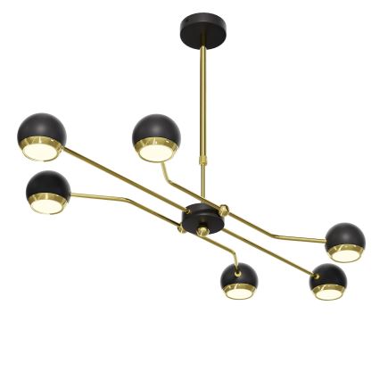 Jupiter 1979 - Chandelier on a pole TIANA 6xGU10/10W/230V black/gold