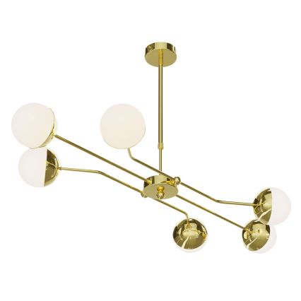 Jupiter 1980 - Chandelier on a pole TRENTO 6xG9/10W/230V gold