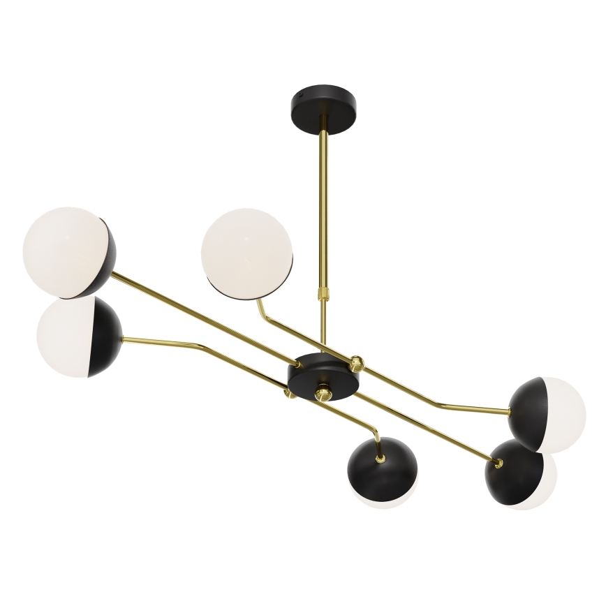 Jupiter 1981 - Chandelier on a pole TRENTO 6xG9/10W/230V black/gold