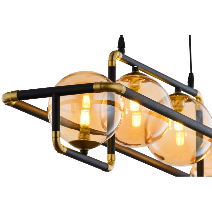 Jupiter 1983 - Chandelier on a string ZAFRA 4xG9/10W/230V black/beige