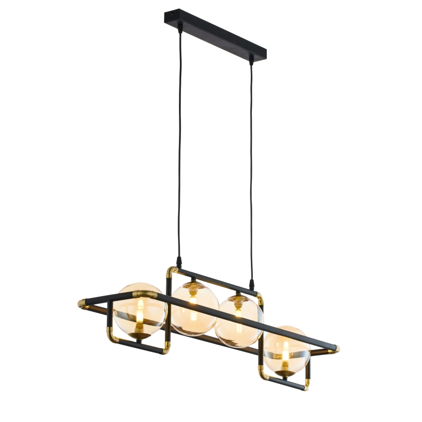 Jupiter 1983 - Chandelier on a string ZAFRA 4xG9/10W/230V black/beige