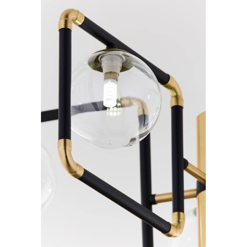 Jupiter 1985 - Chandelier on a pole IBRA 5xG9/10W/230V black/gold