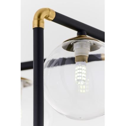 Jupiter 1985 - Chandelier on a pole IBRA 5xG9/10W/230V black/gold