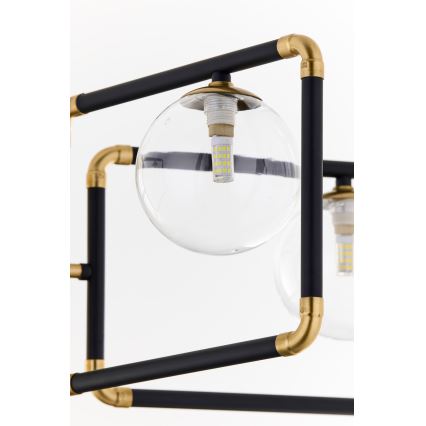 Jupiter 1985 - Chandelier on a pole IBRA 5xG9/10W/230V black/gold