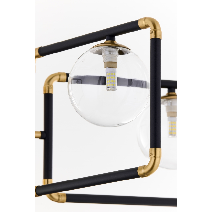 Jupiter 1985 - Chandelier on a pole IBRA 5xG9/10W/230V black/gold