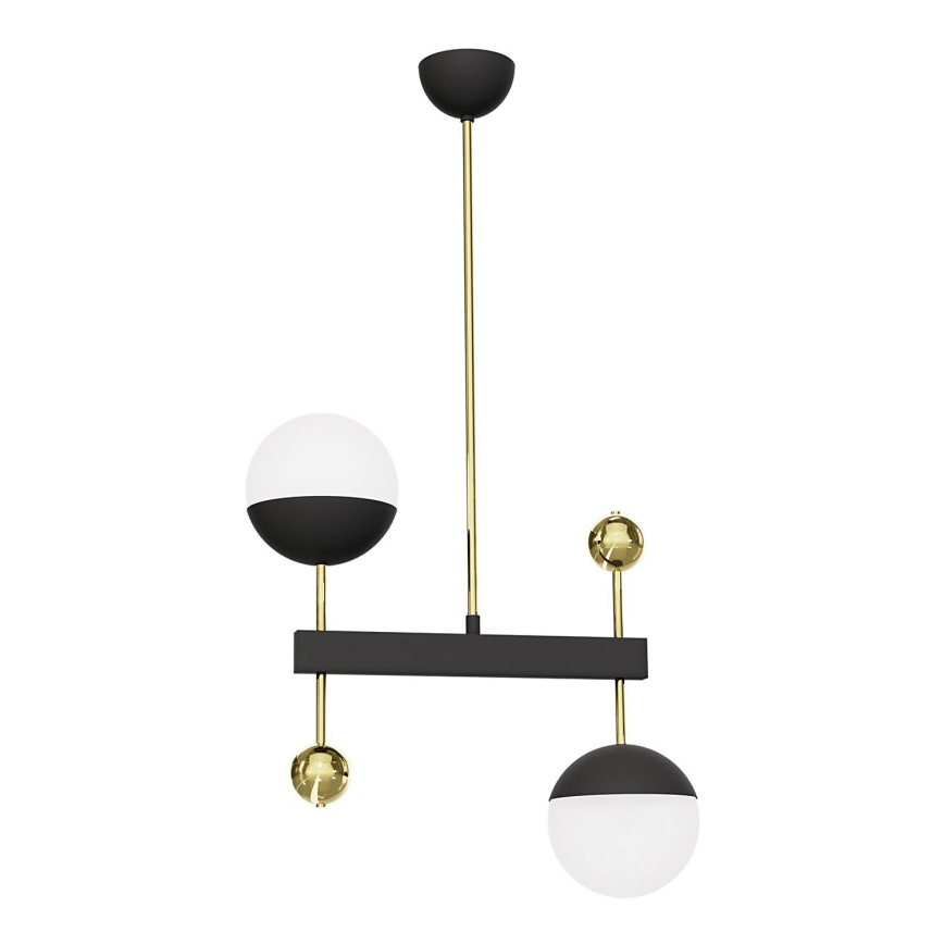 Jupiter 1986 - Chandelier on a pole DEGO 2xG9/10W/230V black/gold