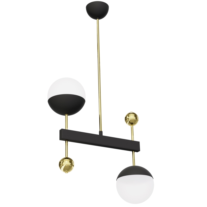Jupiter 1986 - Chandelier on a pole DEGO 2xG9/10W/230V black/gold