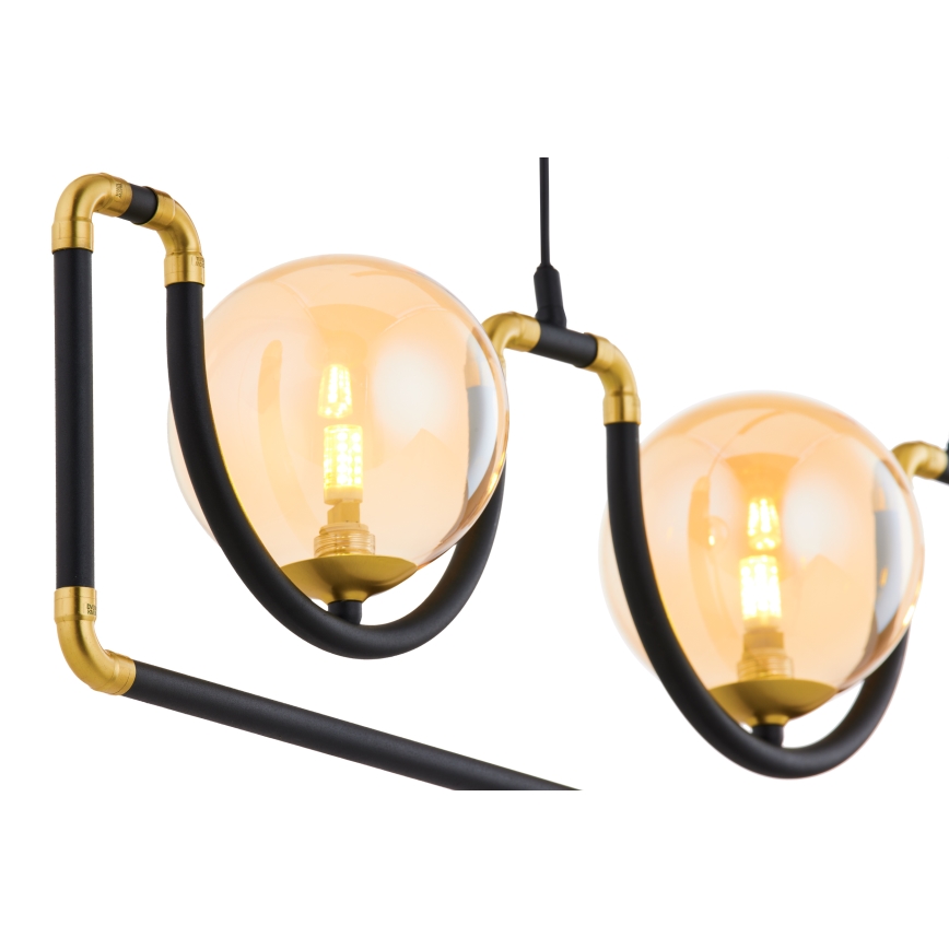 Jupiter 1989 - Chandelier on a string HANZA 3xG9/10W/230V black/gold/beige