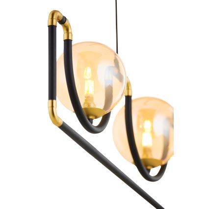 Jupiter 1989 - Chandelier on a string HANZA 3xG9/10W/230V black/gold/beige