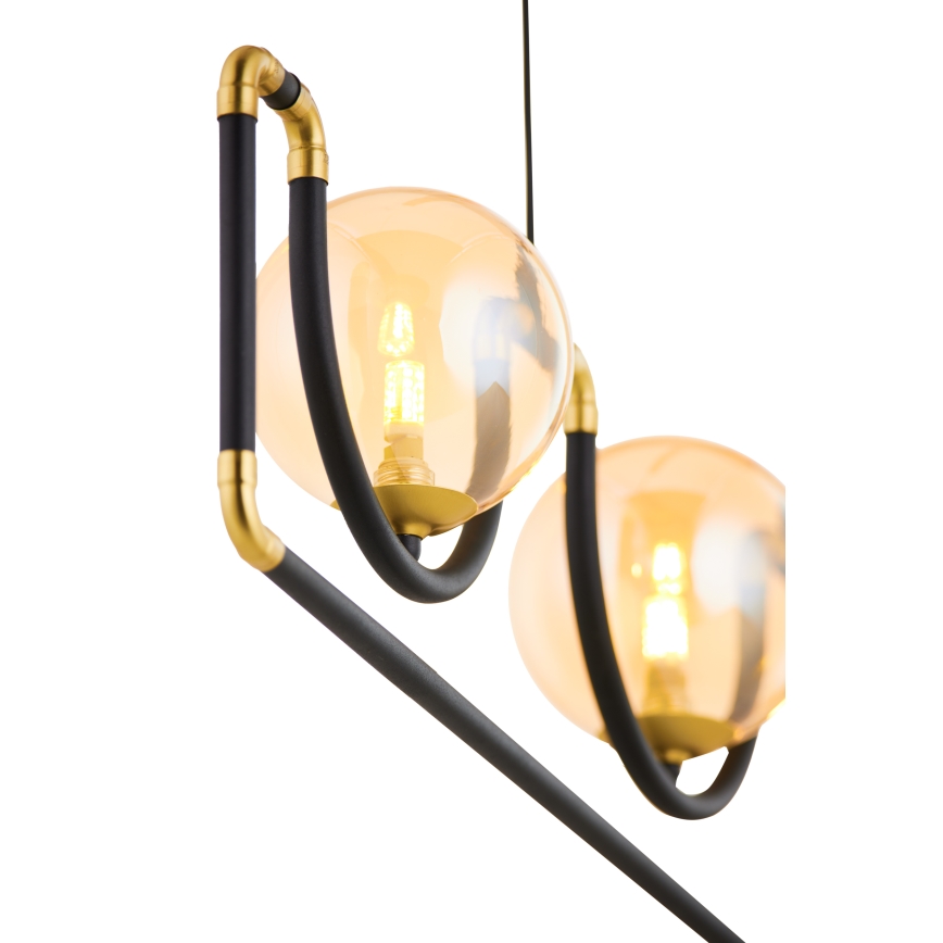 Jupiter 1989 - Chandelier on a string HANZA 3xG9/10W/230V black/gold/beige