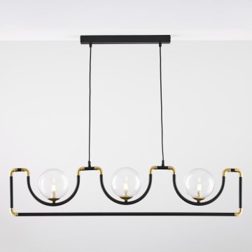 Jupiter 1990 - Chandelier on a string HANZA 3xG9/10W/230V black/gold