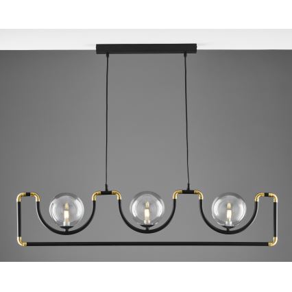 Jupiter 1990 - Chandelier on a string HANZA 3xG9/10W/230V black/gold