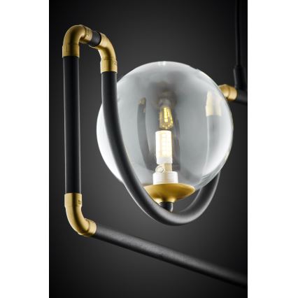 Jupiter 1990 - Chandelier on a string HANZA 3xG9/10W/230V black/gold