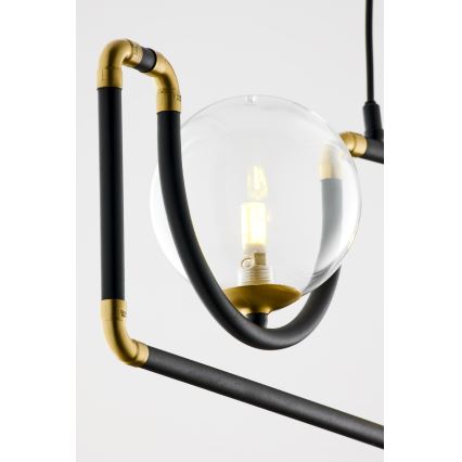 Jupiter 1990 - Chandelier on a string HANZA 3xG9/10W/230V black/gold