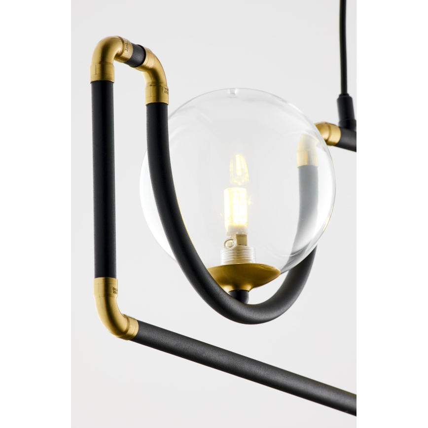 Jupiter 1990 - Chandelier on a string HANZA 3xG9/10W/230V black/gold