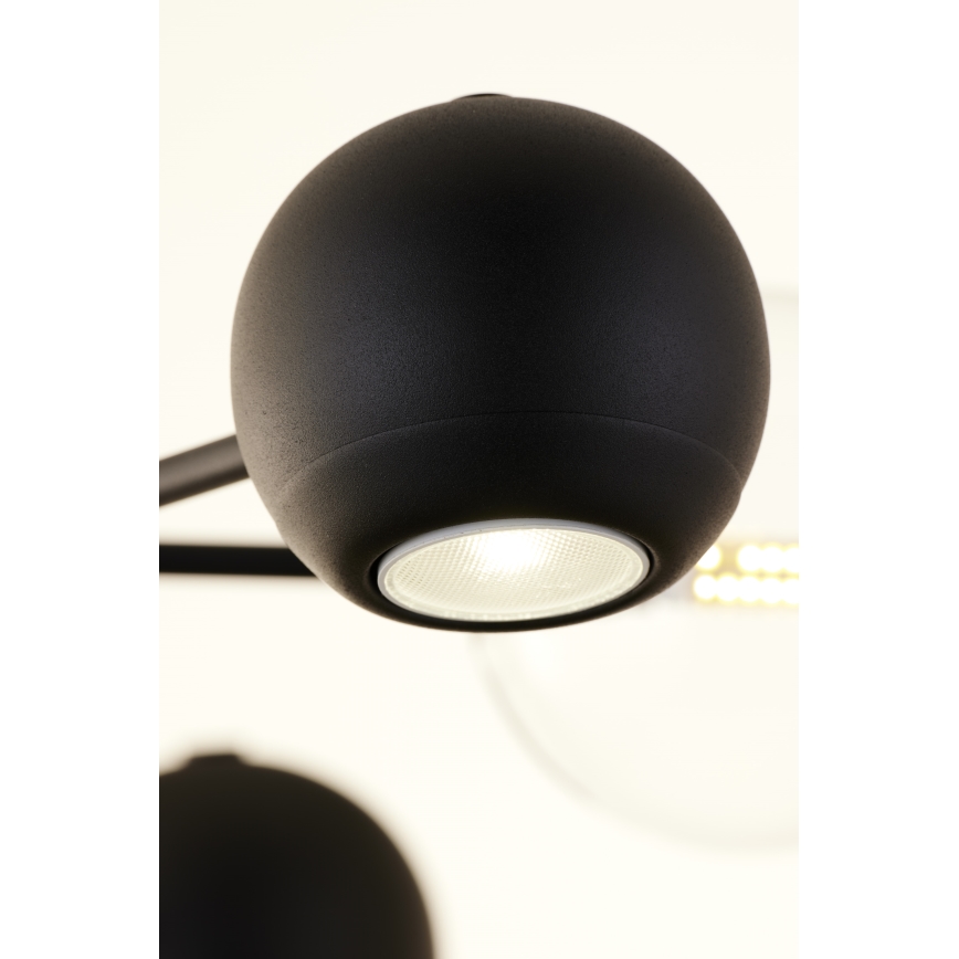 Jupiter 1993 - Chandelier on a pole MOKA 3xGU10/10W/230V + 3xG9/10W/230V black/beige