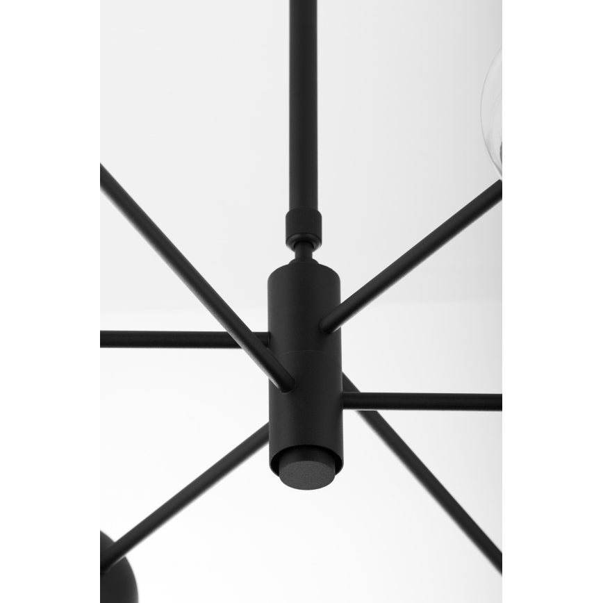 Jupiter 1993 - Chandelier on a pole MOKA 3xGU10/10W/230V + 3xG9/10W/230V black/beige
