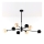 Jupiter 1994 - Chandelier on a pole MOKA 4xGU10/10W/230V + 4xG9/10W/230V black/beige
