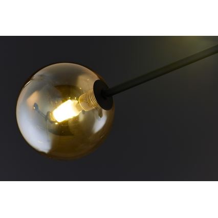 Jupiter 1994 - Chandelier on a pole MOKA 4xGU10/10W/230V + 4xG9/10W/230V black/beige