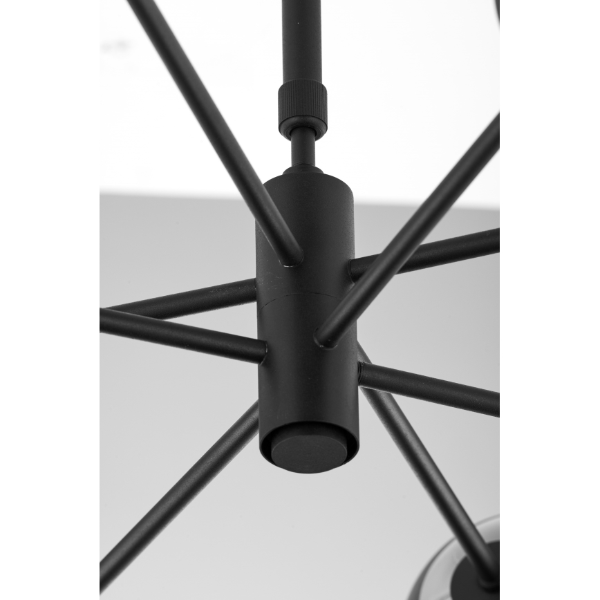 Jupiter 1994 - Chandelier on a pole MOKA 4xGU10/10W/230V + 4xG9/10W/230V black/beige