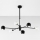 Jupiter 1995 - Chandelier on a pole MOKA 3xGU10/10W/230V + 3xG9/10W/230V black/clear