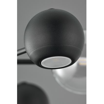 Jupiter 1995 - Chandelier on a pole MOKA 3xGU10/10W/230V + 3xG9/10W/230V black/clear